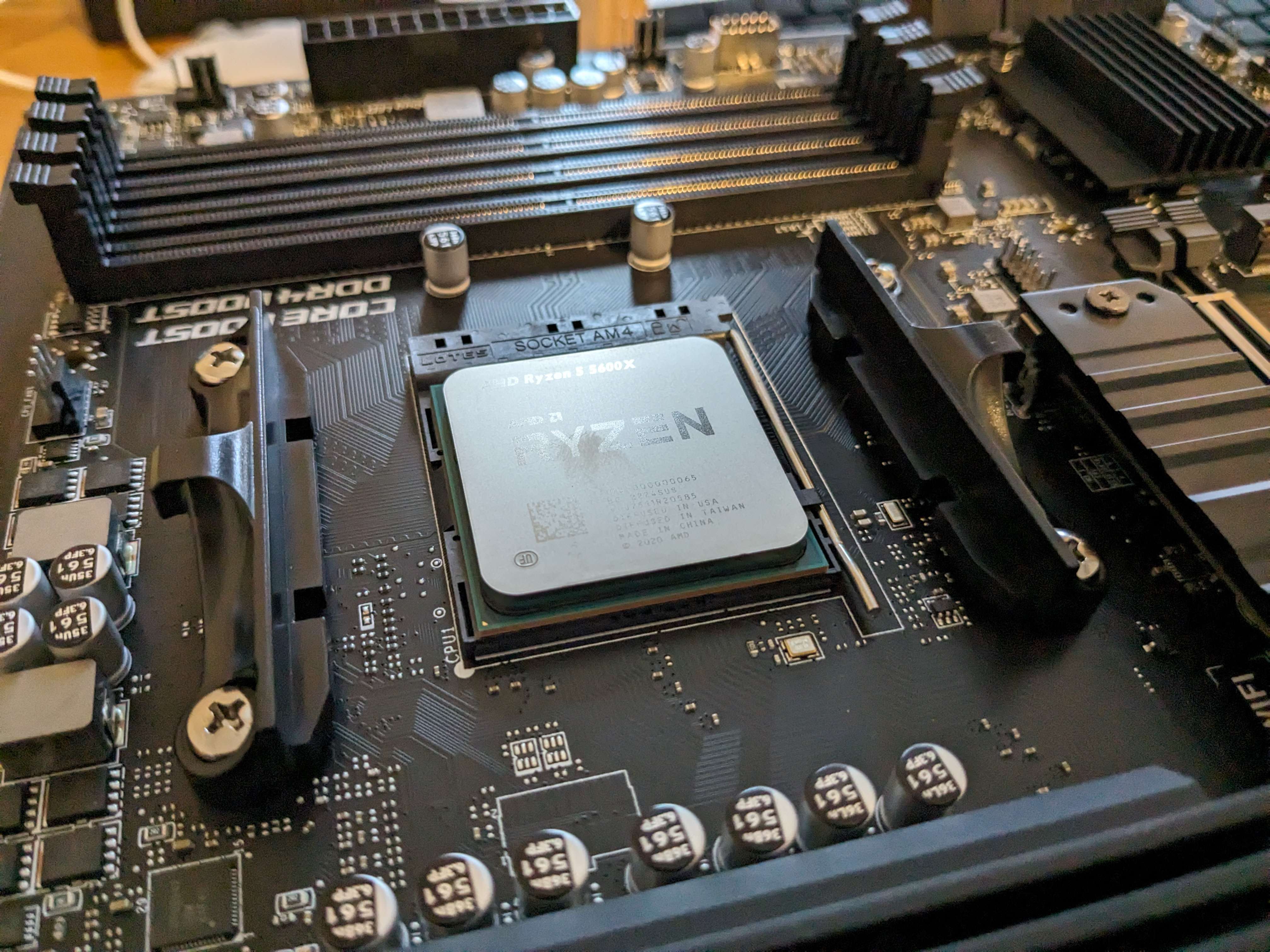 The CPU has been installed